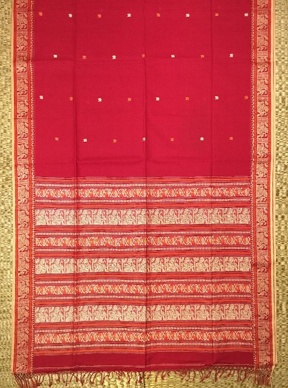 COTTON BALUCHARI HANDLOOM SAREE