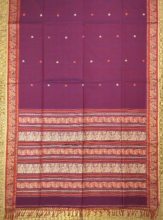 COTTON BALUCHARI HANDLOOM SAREE