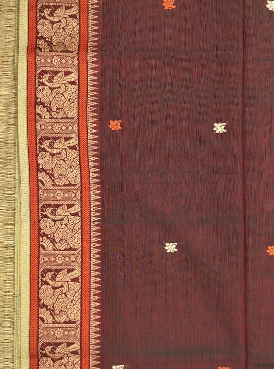 COTTON BALUCHARI HANDLOOM SAREE - Image 2