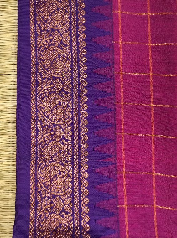 GADWAL SILK COTTON HANDLOOM SAREE - Image 2