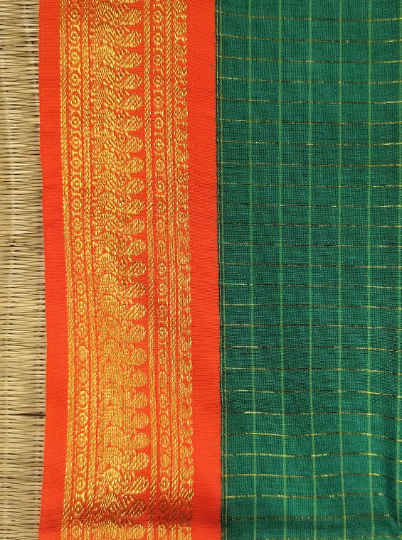GADWAL SILK COTTON HANDLOOM SAREE - Image 2
