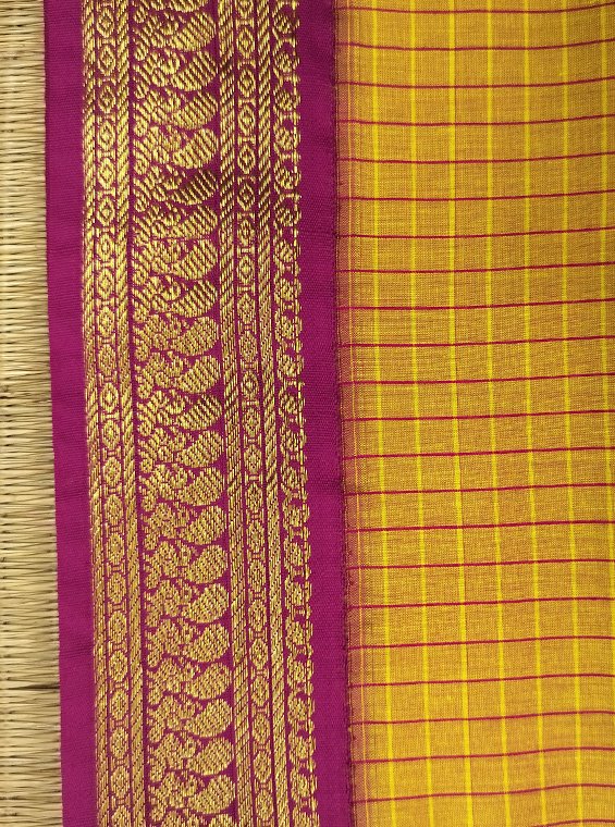 GADWAL SILK COTTON HANDLOOM SAREE - Image 2