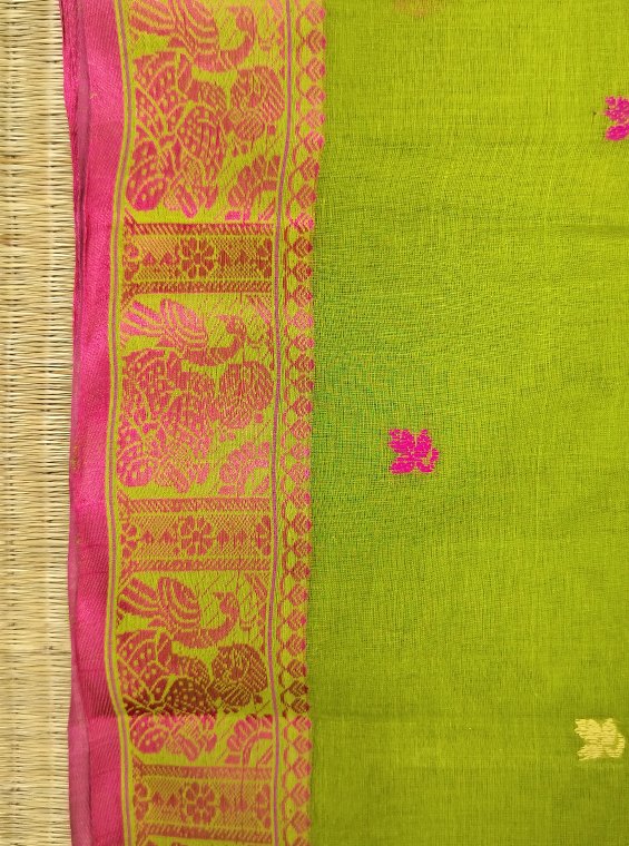 COTTON BALUCHARI HANDLOOM SAREE - Image 2