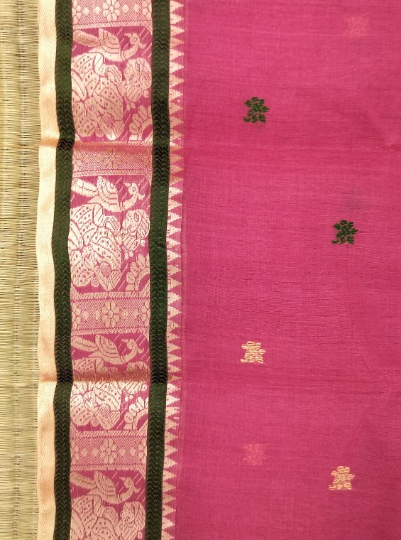COTTON BALUCHARI HANDLOOM SAREE - Image 2